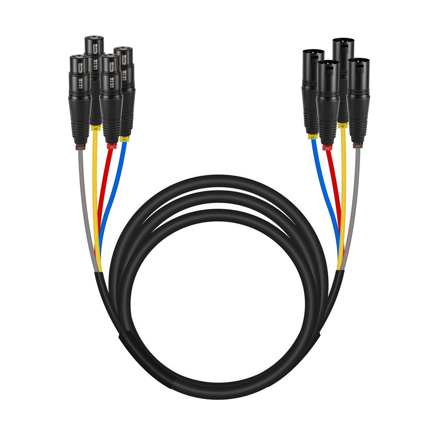 Phenyx Pro XLR Snake Cable 10FT 4-Channel