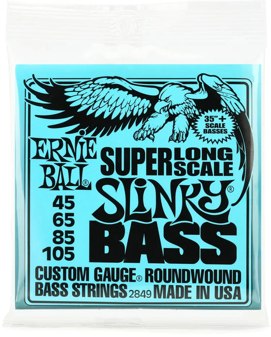 Ernie Ball Super Slinky Electric Bass Strings - .045-.105 Long Scale