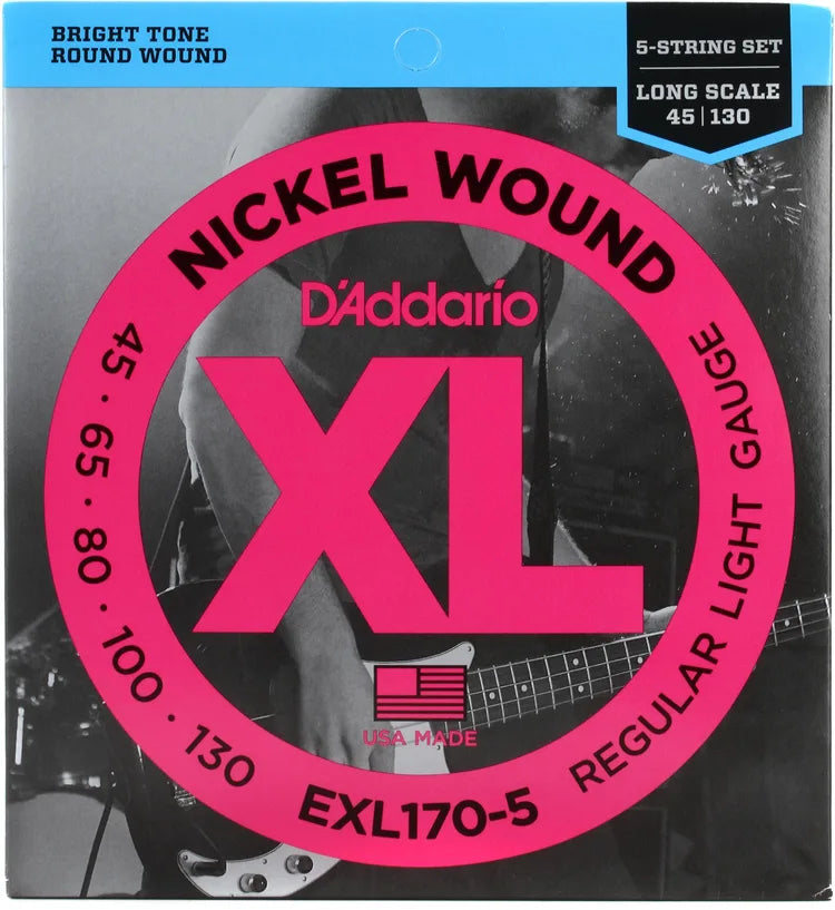 D'Addario EXL170-5 Bass Strings - .045-.130 Long Scale 5-string