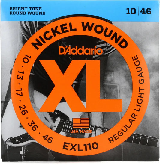 D'Addario EXL110 XL Electric Guitar Strings - .010-.046 Regular Light
