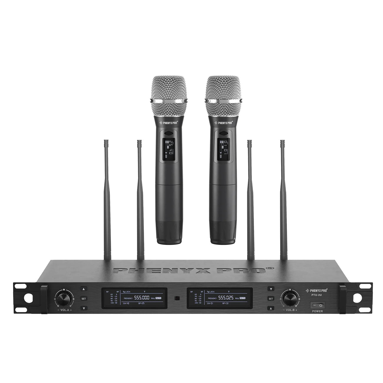 Phenyx Pro PTU-2U-2H Dual Wireless Microphone System