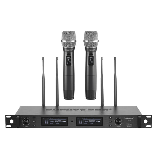 Phenyx Pro PTU-2U-2H Dual Wireless Microphone System
