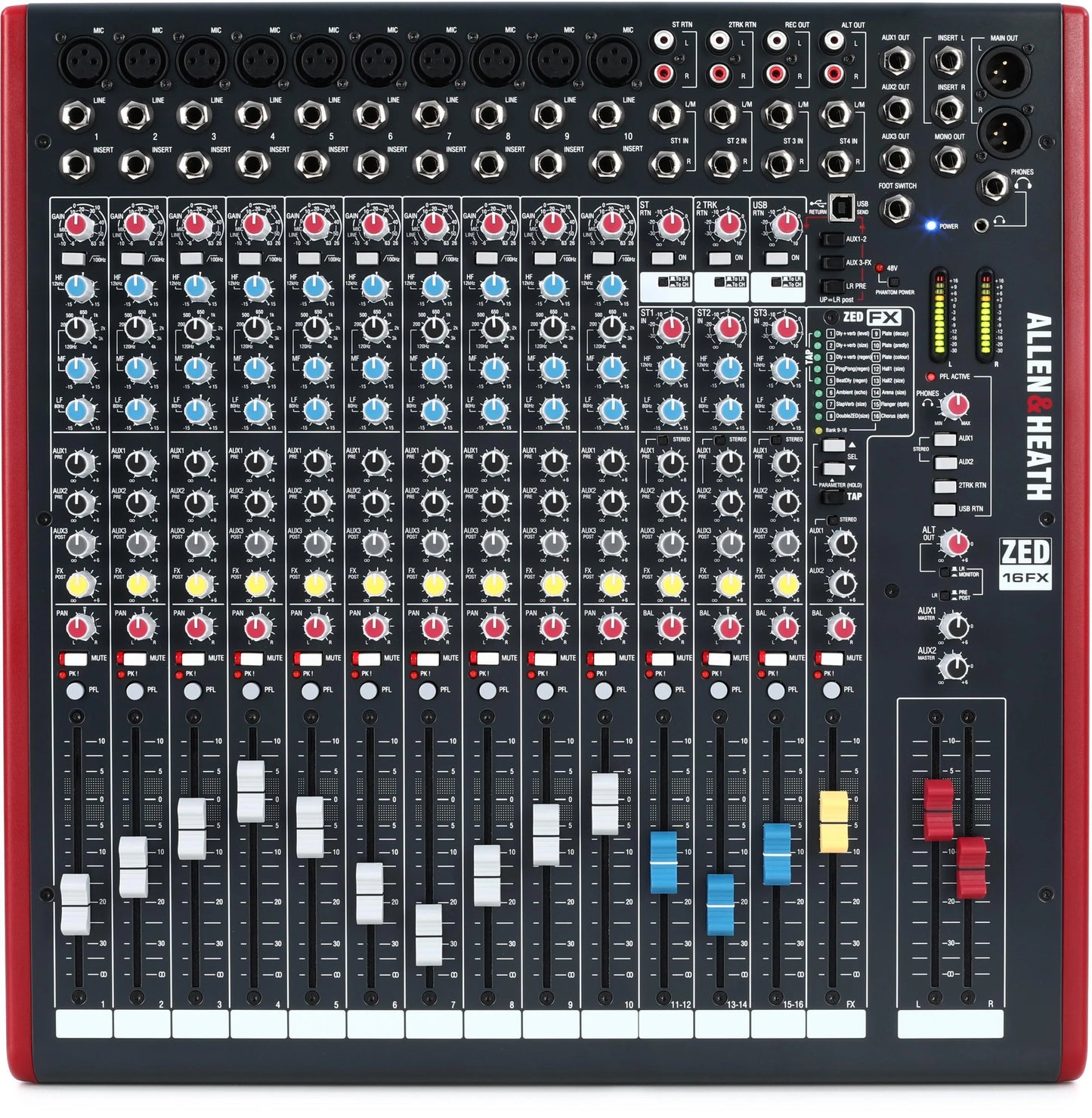 Allen & Heath ZED-16FX 16-channel Mixer with USB Audio Interface and Effects