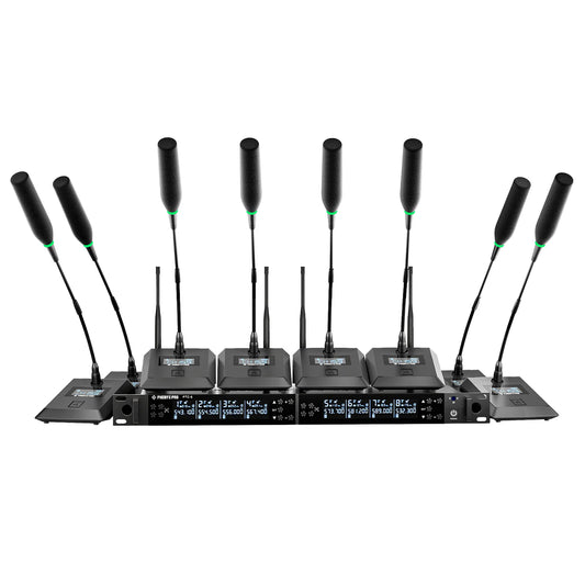 Phenyx Pro PTC-8 Wireless Conference Microphone System (8 Gooseneck Mics)