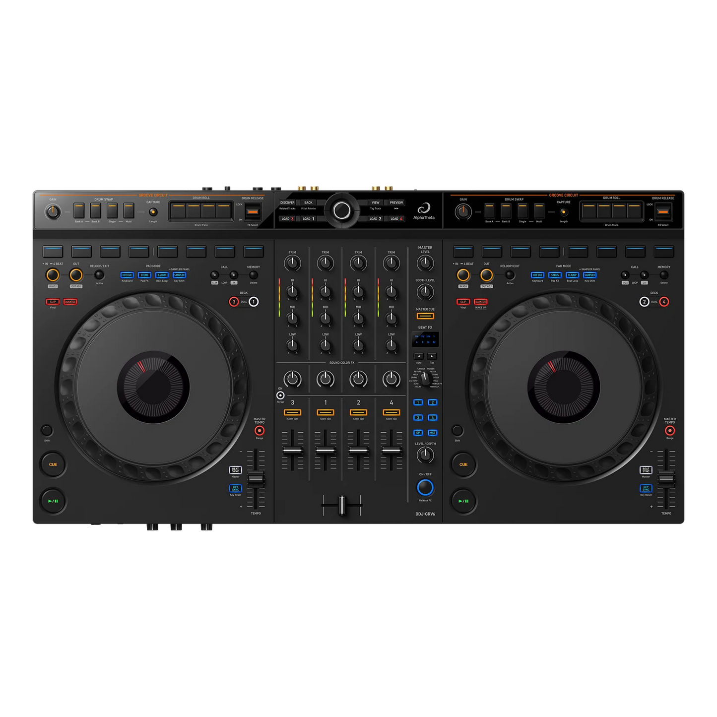 AlphaTheta DDJ-GRV6 4-channel DJ controller with Groove Circuit