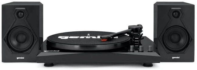 Gemini TT-900BB Vinyl Record Player Turntable With Bluetooth and Dual Stereo Speakers Black
