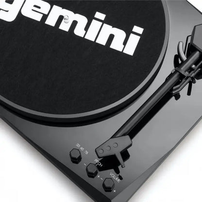 Gemini TT-900BB Vinyl Record Player Turntable With Bluetooth and Dual Stereo Speakers Black