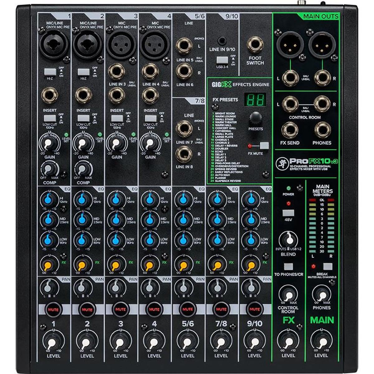 Mackie PROFX10V3 10-Channel Mixer