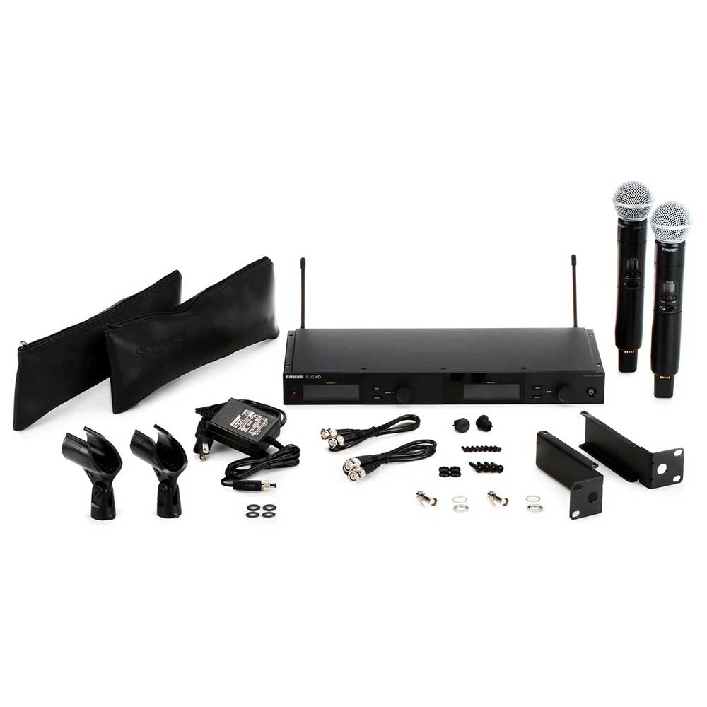Shure SLXD24D/SM58 Dual-Channel Digital Wireless Handheld Microphone System with SM58 Capsules