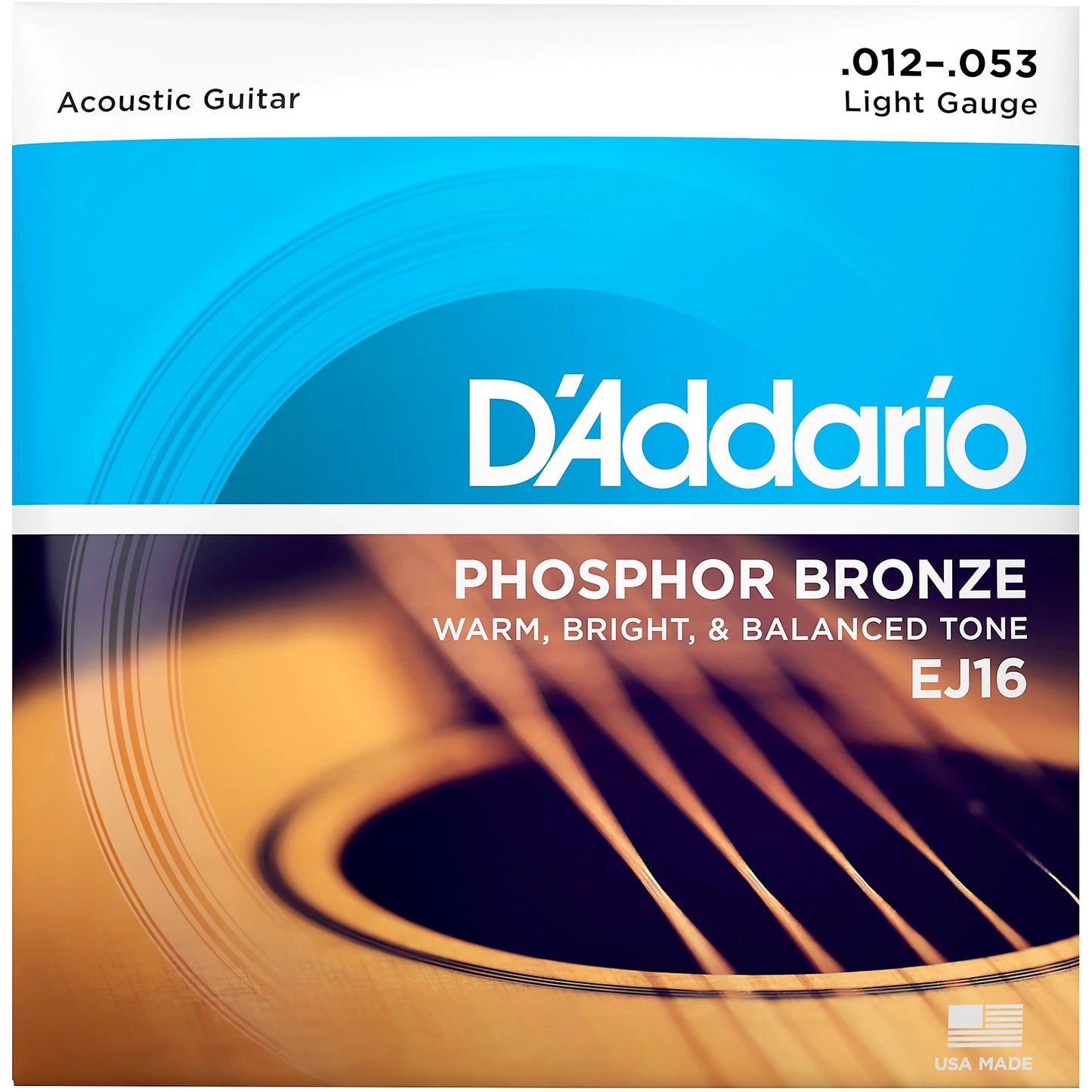 D’Addario EJ16 Acoustic Guitar Strings Light .012-.053