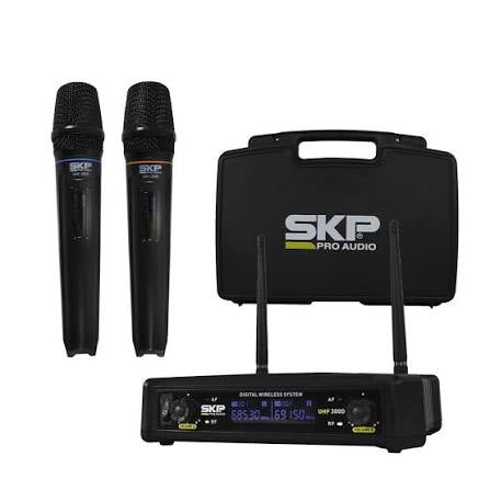 SKP UHF-300D Dual Wireless Microphone w/ Case