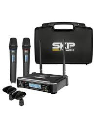 SKP UHF-600 PRO Dual Wireless Microphone w/ Case