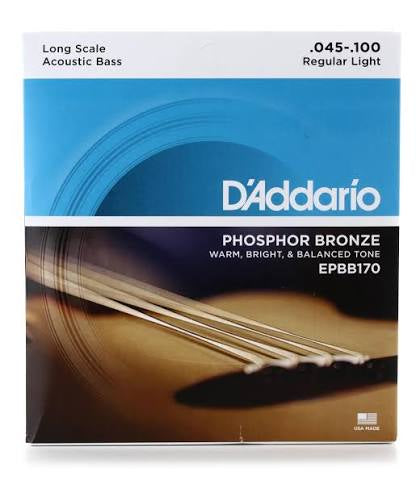 D’Addario EPBB170 Long Scale Acoustic Bass Strings .045-.100
