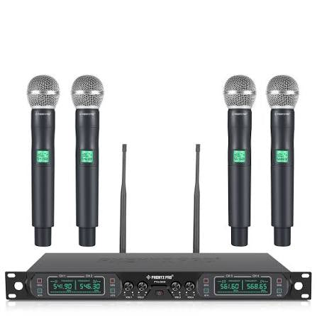 Phenyx Pro PTU-5000-4H UHF Fixed Frequency 4 Wireless Microphone System