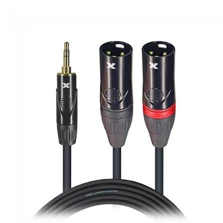 ProX 1/8-2XLRM Cable 5ft XC-CMXM5