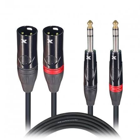 ProX 2XLRM-2x1/4 Cable 5ft XC-DSXM05