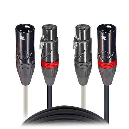 ProX 2XLRM-2XLRF Cable 3ft XC-DXLR03