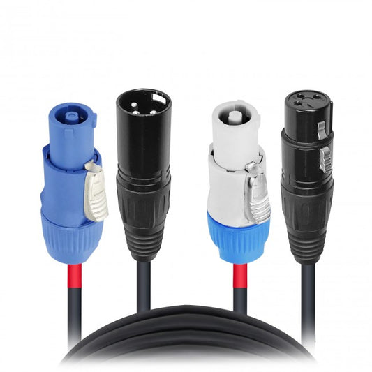 ProX 3 Ft Dual 14AWG Powerkon to Dual XLR Combo Link Jumper Cable XC-PWC14-XLR03