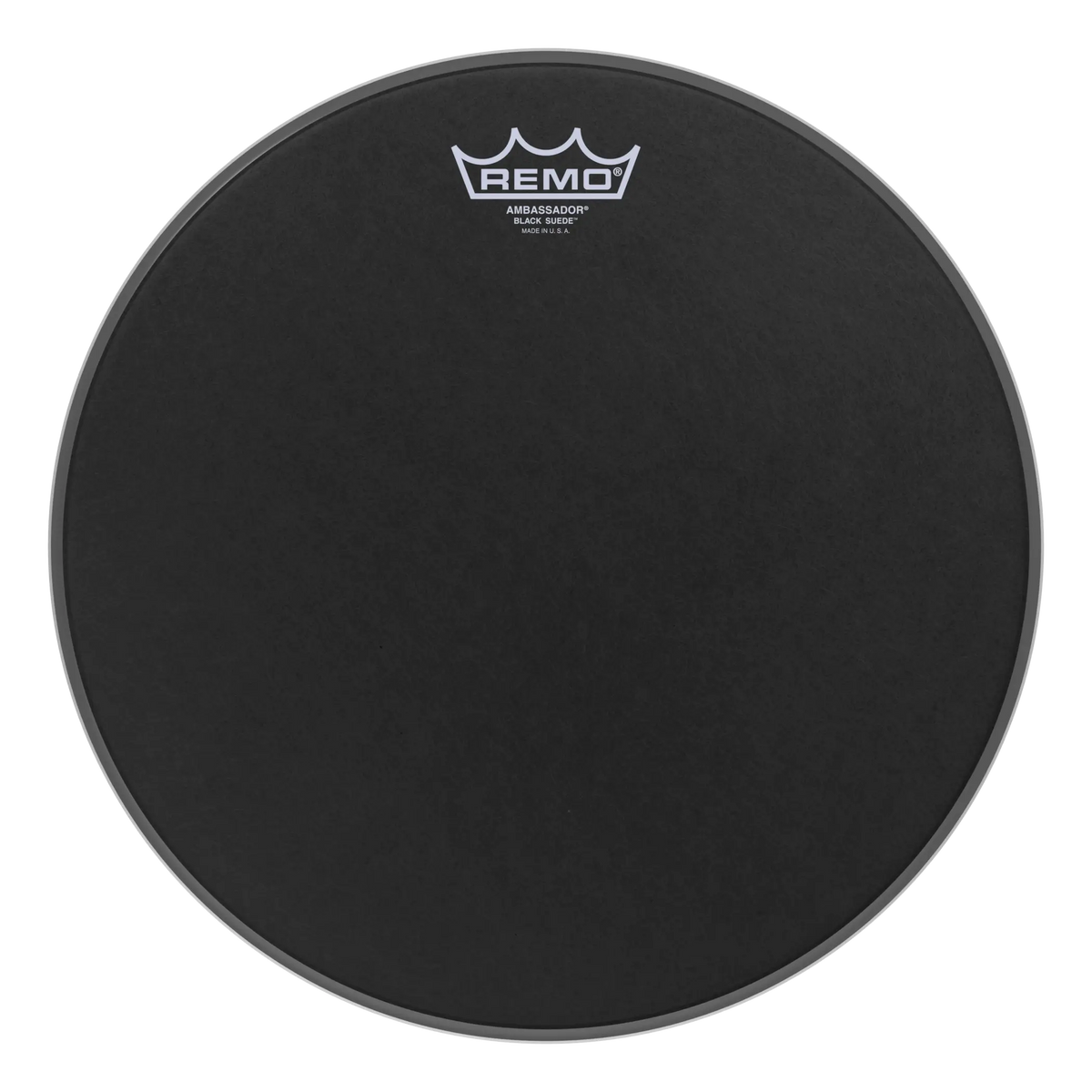 Remo Ambassador Black Suede 13"