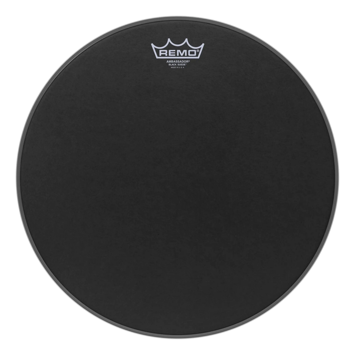 Remo Ambassador Black Suede 15”