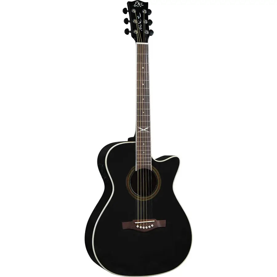 EKO NXT A100CEBK See Through Black Acoustic Guitar with EQ