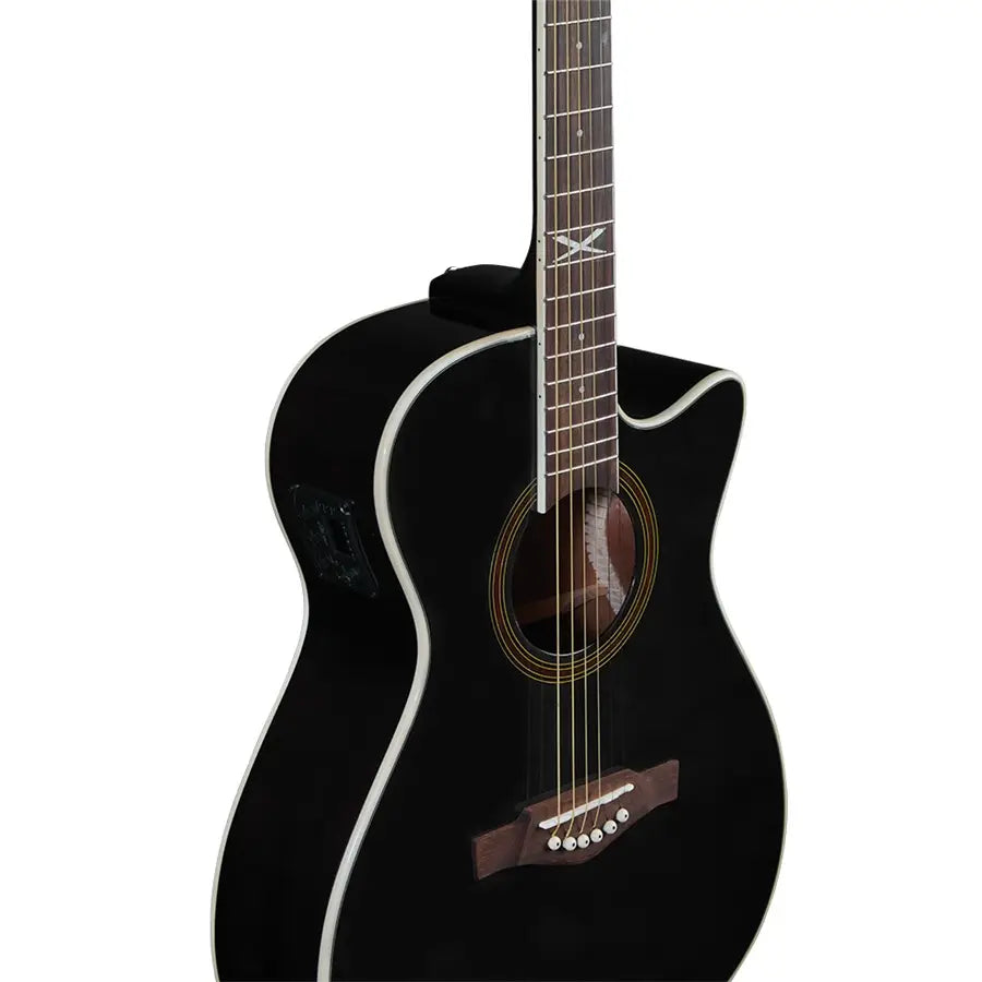 EKO NXT A100CEBK See Through Black Acoustic Guitar with EQ