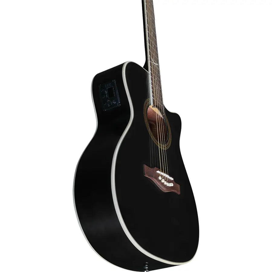 EKO NXT A100CEBK See Through Black Acoustic Guitar with EQ