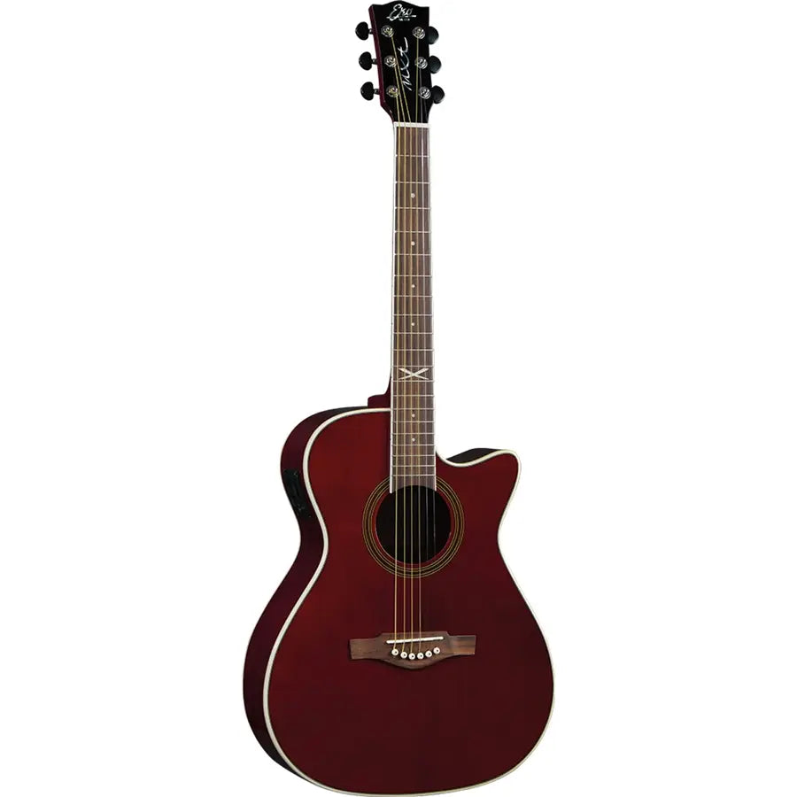 EKO NXT A100CERED See Through Red Acoustic Guitar with EQ