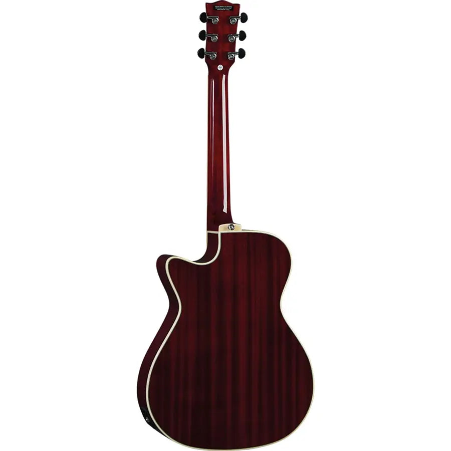 EKO NXT A100CERED See Through Red Acoustic Guitar with EQ