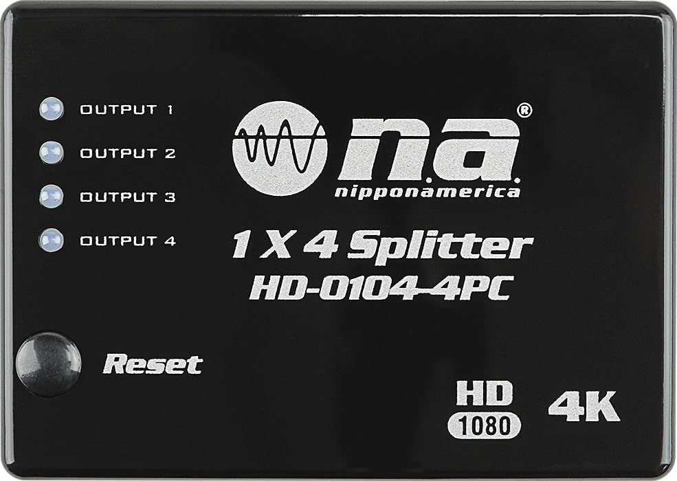 Nippon America 1x4 HDMI Splitter HD-0104-4PC