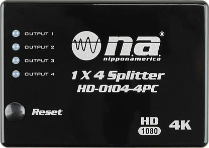 Nippon America 1x4 HDMI Splitter HD-0104-4PC