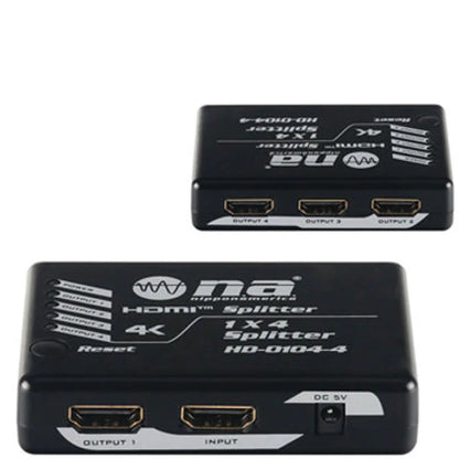 Nippon America 1x4 HDMI Splitter HD-0104-4PC