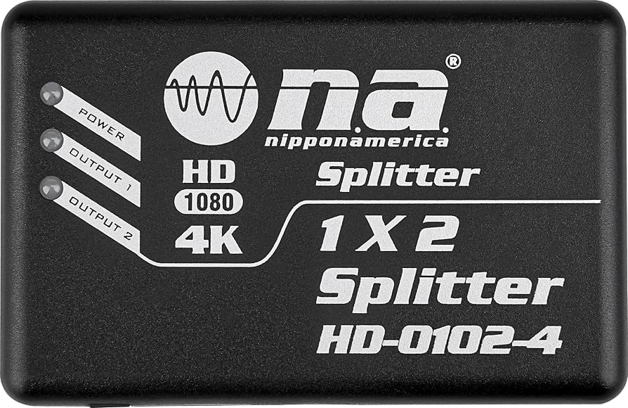 Nippon America HDMI Video Splitter 1 in 2 Out HD-0102-4