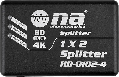 Nippon America HDMI Video Splitter 1 in 2 Out HD-0102-4
