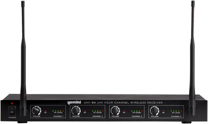 Gemini UHF-04HL 4-Channel UHF Wireless Microphone System 4 Headset/Lavalier Mics