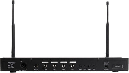 Gemini UHF-04HL 4-Channel UHF Wireless Microphone System 4 Headset/Lavalier Mics