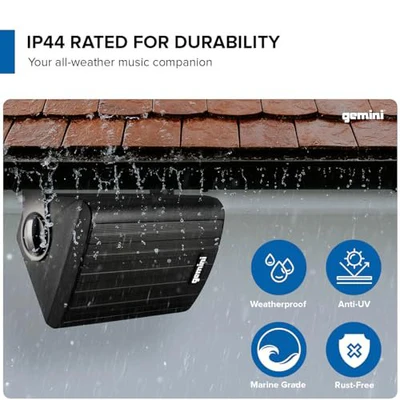 Gemini GHSI-525BT-PR waterproof outdoor Bluetooth speaker pair, 5.25" woofers, IP44 rated