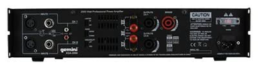 Gemini XGA-2000 professional power amplifier, 2000W, 2U rackmount, XLR/TRS/RCA inputs