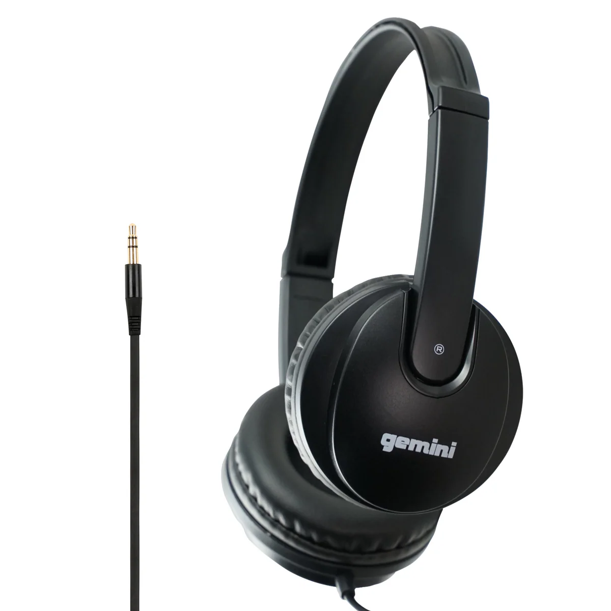 Gemini DJX-200 over-ear DJ headphones, 40mm drivers, closed-back, 4' cable with 1/4" adapter