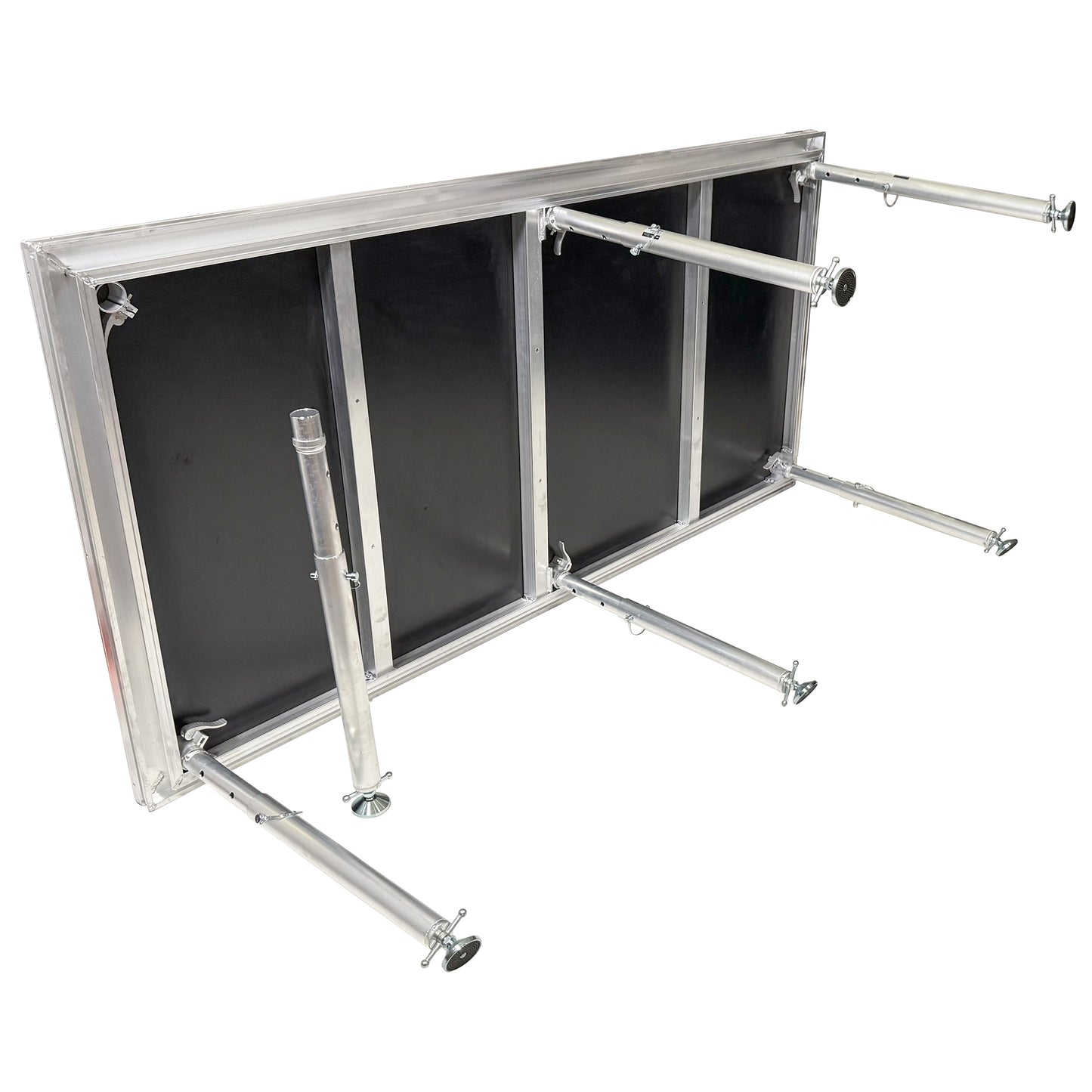 Professional 4 ft x 8 ft Stage Platform with 6 Adjustable Legs 28"–48" Height Modular Event Deck System
