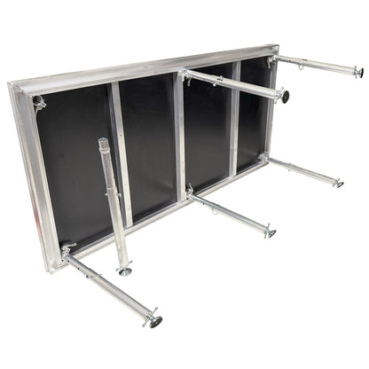 Professional 4 ft x 8 ft Stage Platform with 6 Adjustable Legs 28"–48" Height Modular Event Deck System