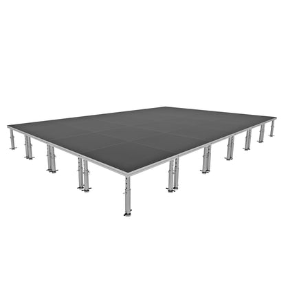 StageOne 16 ft x 24 ft / 4x4 Package – 24 Decks w/ 16–22 inch Adjustable Legs