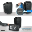 Gemini ES-210MXBLU-ST portable PA system with speaker stands, 600W, dual 10" speakers, Bluetooth/USB/SD media player