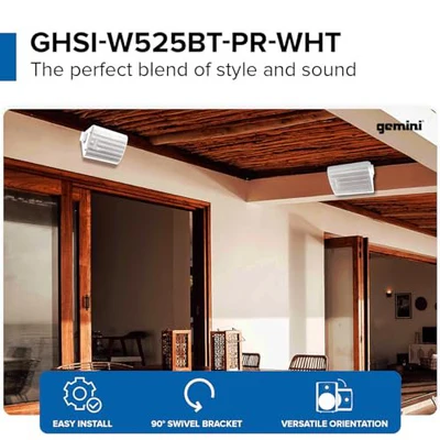 Gemini outdoor speakers Bluetooth, weatherproof (GHSI-W525BT)