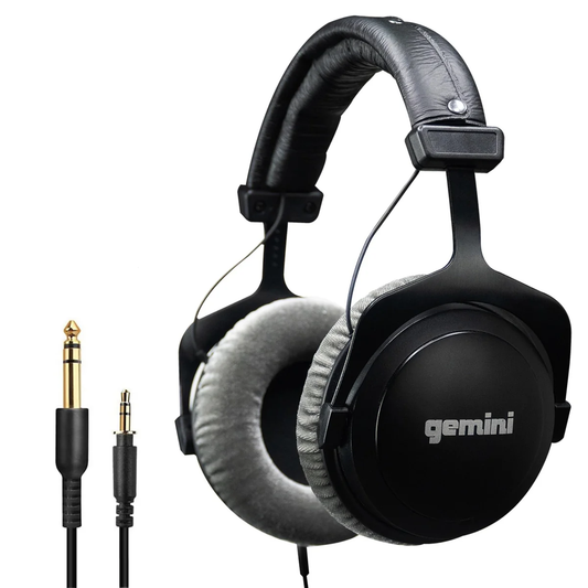 Gemini DJX-1000 professional closed-back studio headphones, 53mm drivers, 5Hz–30kHz, 80Ω